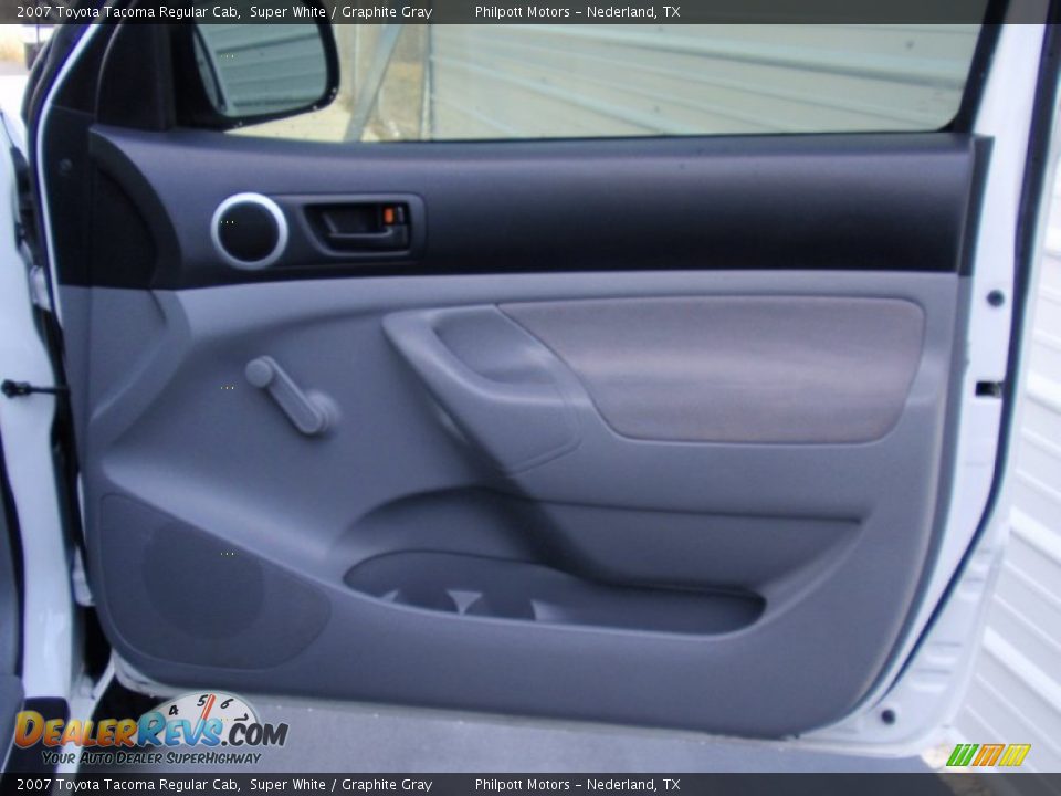 2007 Toyota Tacoma Regular Cab Super White / Graphite Gray Photo #22