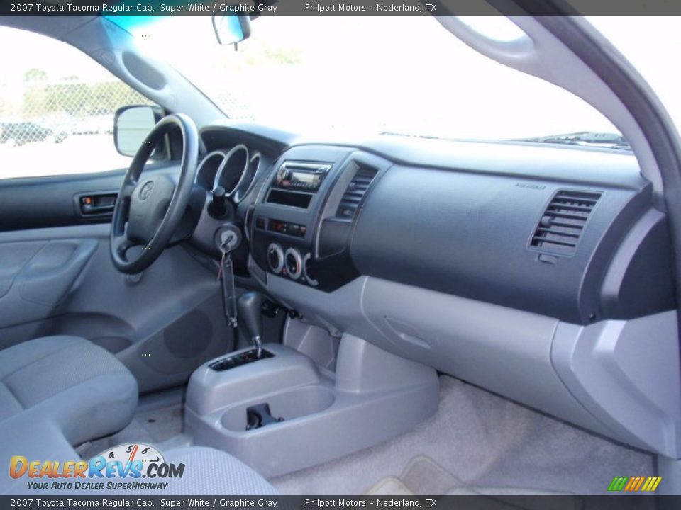 2007 Toyota Tacoma Regular Cab Super White / Graphite Gray Photo #23