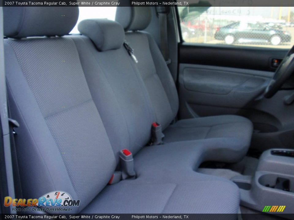 2007 Toyota Tacoma Regular Cab Super White / Graphite Gray Photo #24