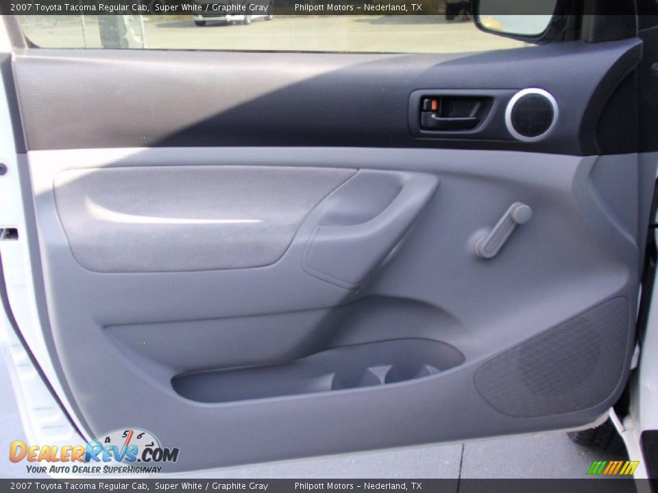 2007 Toyota Tacoma Regular Cab Super White / Graphite Gray Photo #25