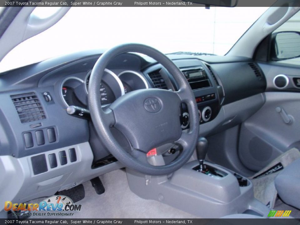 2007 Toyota Tacoma Regular Cab Super White / Graphite Gray Photo #26