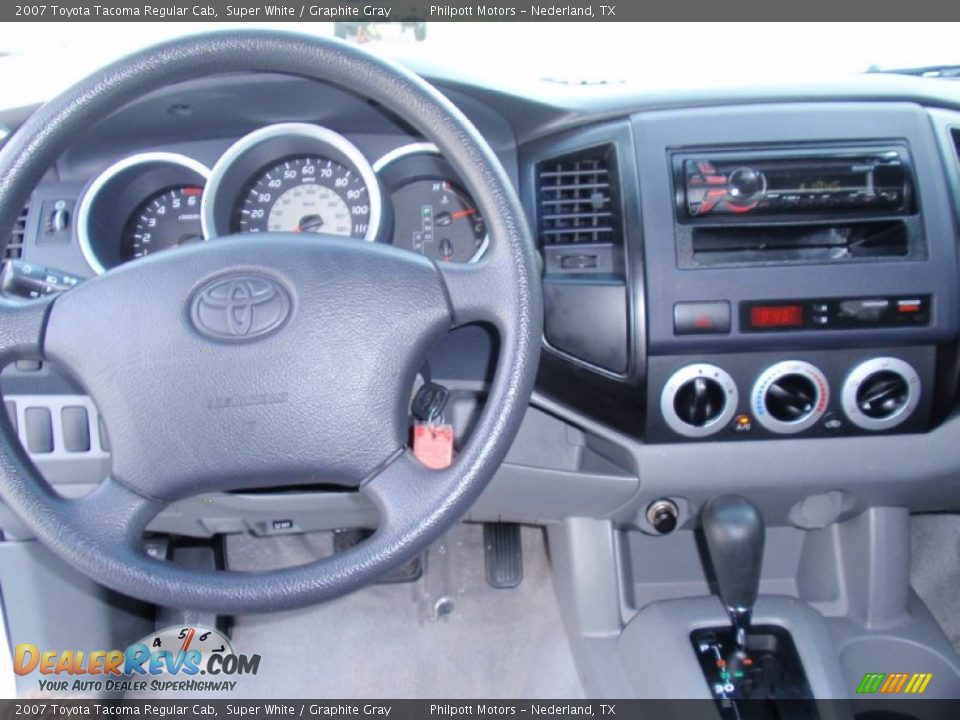 2007 Toyota Tacoma Regular Cab Super White / Graphite Gray Photo #30