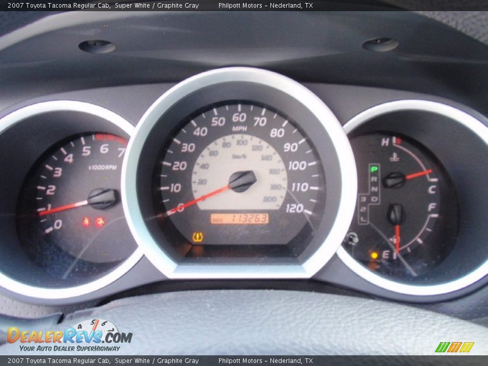 2007 Toyota Tacoma Regular Cab Super White / Graphite Gray Photo #33