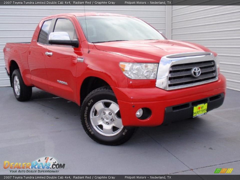 2007 Toyota Tundra Limited Double Cab 4x4 Radiant Red / Graphite Gray Photo #1