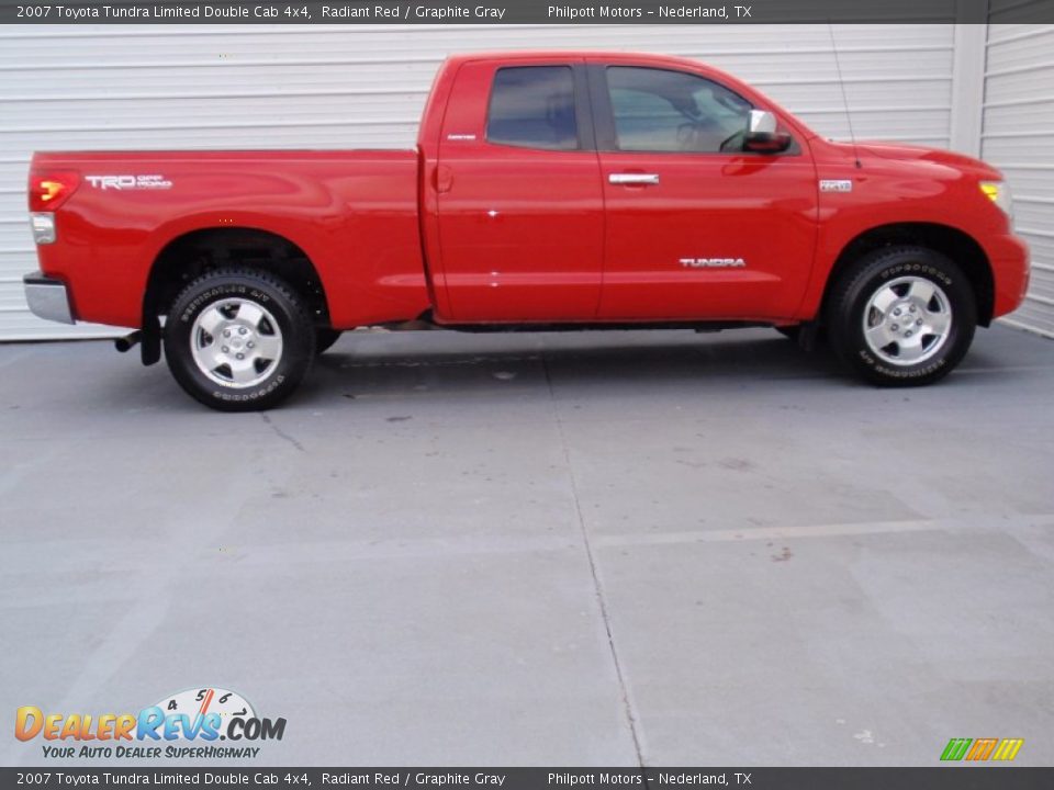 2007 Toyota Tundra Limited Double Cab 4x4 Radiant Red / Graphite Gray Photo #2