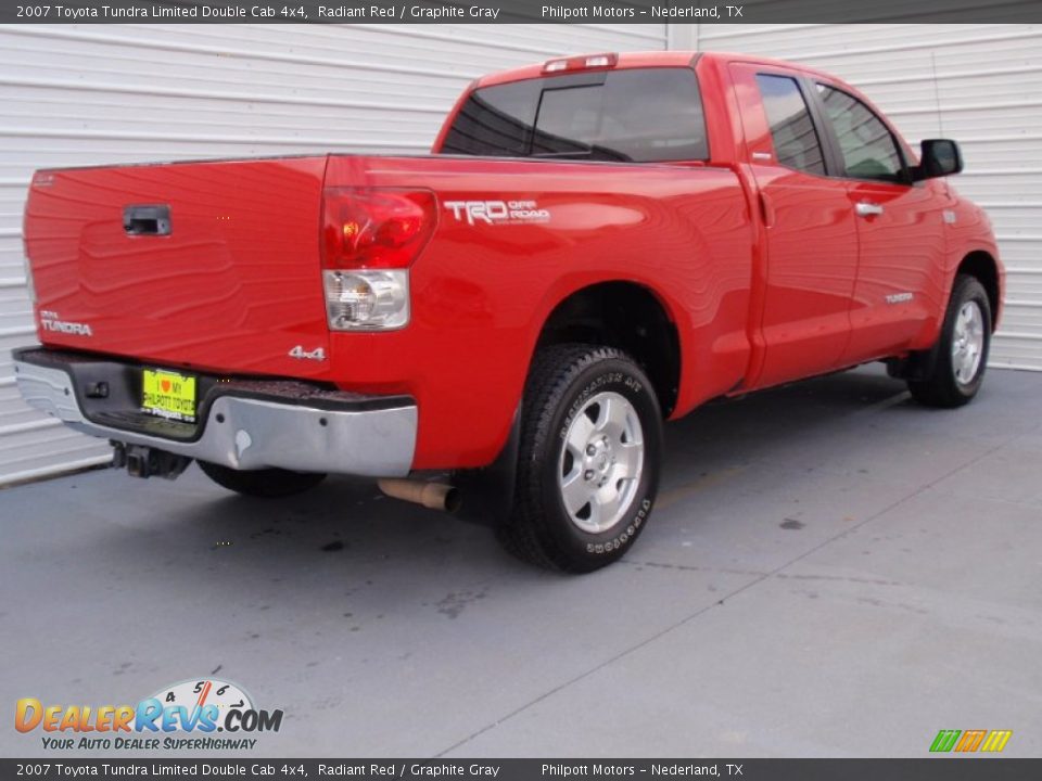 2007 Toyota Tundra Limited Double Cab 4x4 Radiant Red / Graphite Gray Photo #3