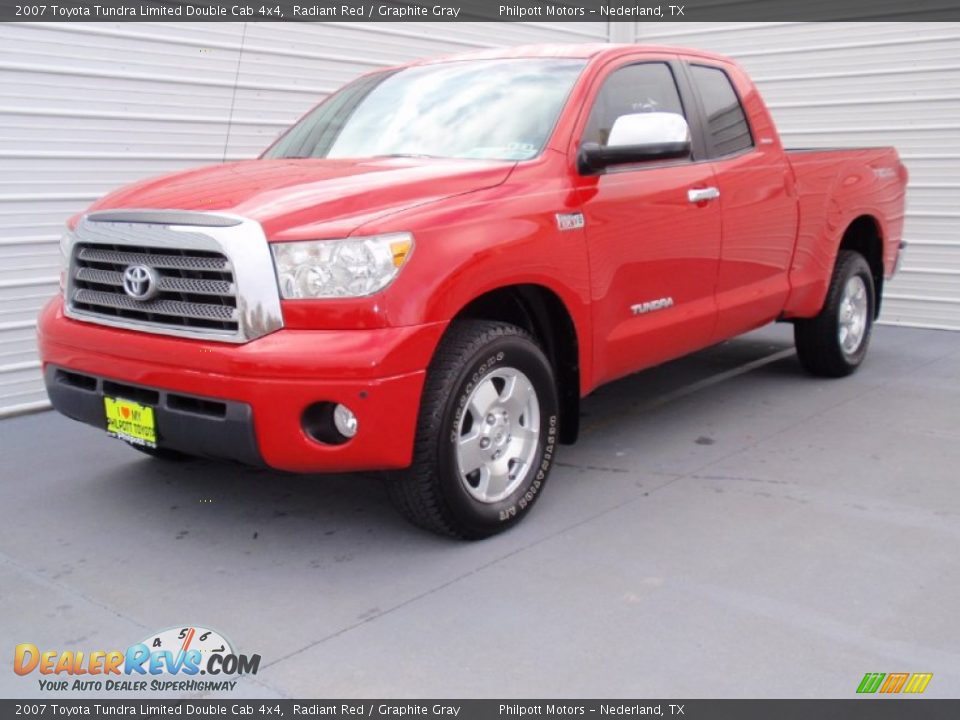 2007 Toyota Tundra Limited Double Cab 4x4 Radiant Red / Graphite Gray Photo #6
