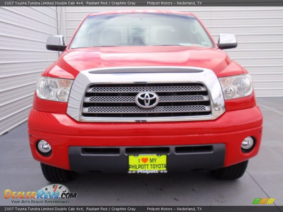 2007 Toyota Tundra Limited Double Cab 4x4 Radiant Red / Graphite Gray Photo #7