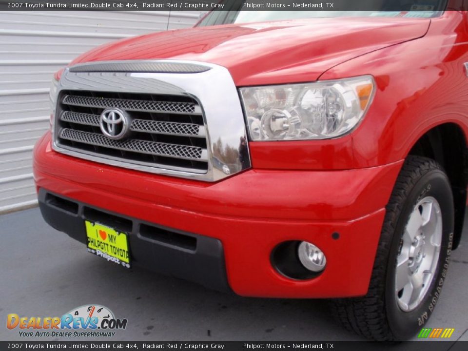 2007 Toyota Tundra Limited Double Cab 4x4 Radiant Red / Graphite Gray Photo #11
