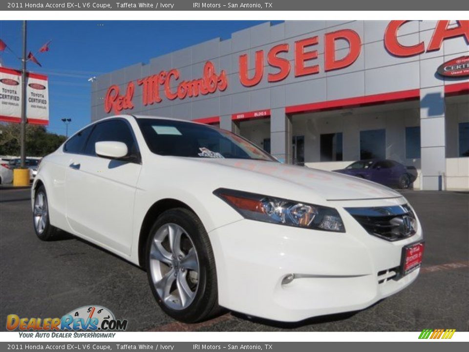 2011 Honda Accord EX-L V6 Coupe Taffeta White / Ivory Photo #1