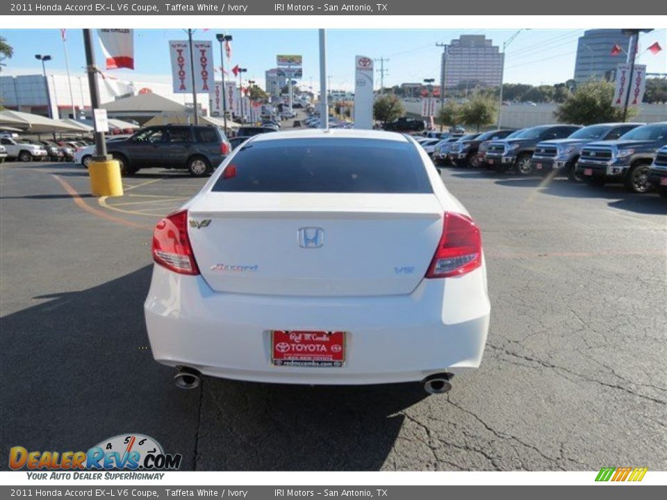 2011 Honda Accord EX-L V6 Coupe Taffeta White / Ivory Photo #6