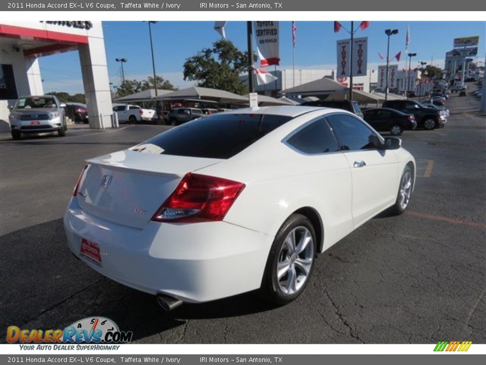 2011 Honda Accord EX-L V6 Coupe Taffeta White / Ivory Photo #7