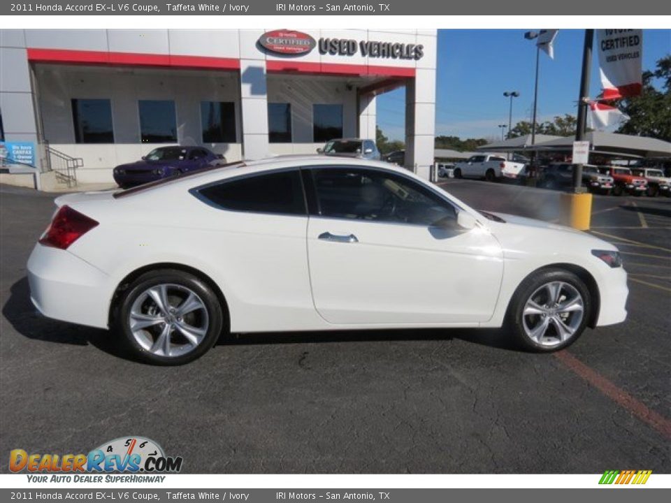 2011 Honda Accord EX-L V6 Coupe Taffeta White / Ivory Photo #8