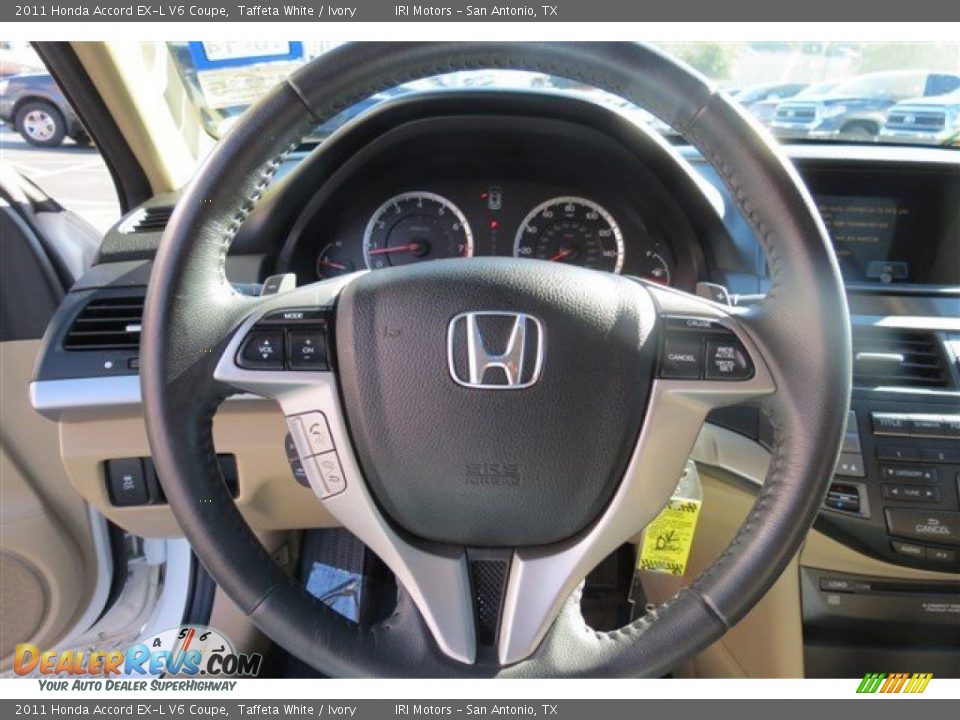 2011 Honda Accord EX-L V6 Coupe Taffeta White / Ivory Photo #18