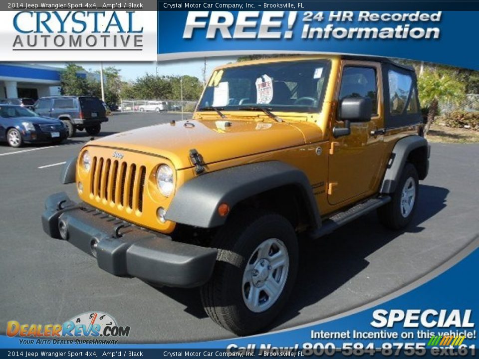 2014 Jeep Wrangler Sport 4x4 Amp'd / Black Photo #1