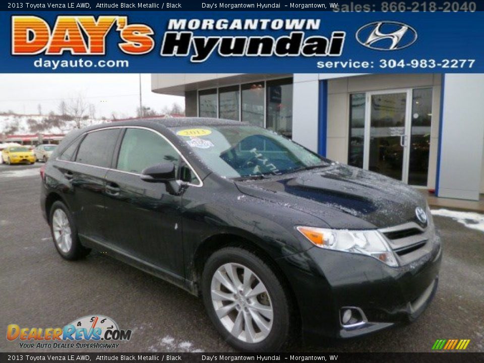 2013 Toyota Venza LE AWD Attitude Black Metallic / Black Photo #1