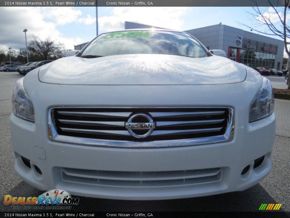 2014 Nissan Maxima 3.5 S Pearl White / Charcoal Photo #7