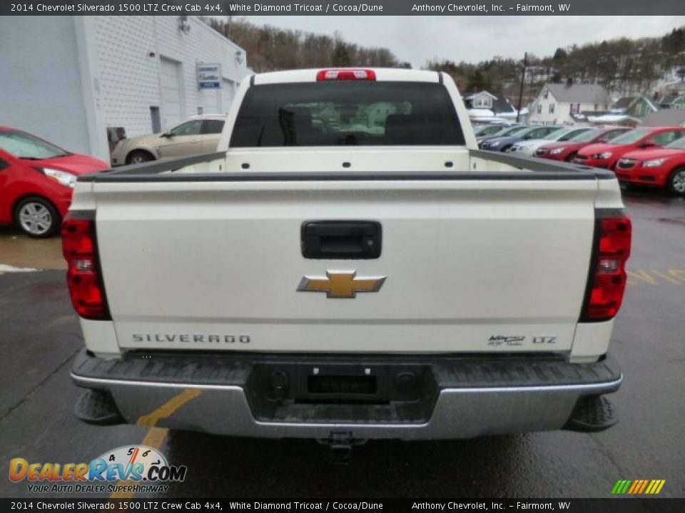 2014 Chevrolet Silverado 1500 LTZ Crew Cab 4x4 White Diamond Tricoat / Cocoa/Dune Photo #6