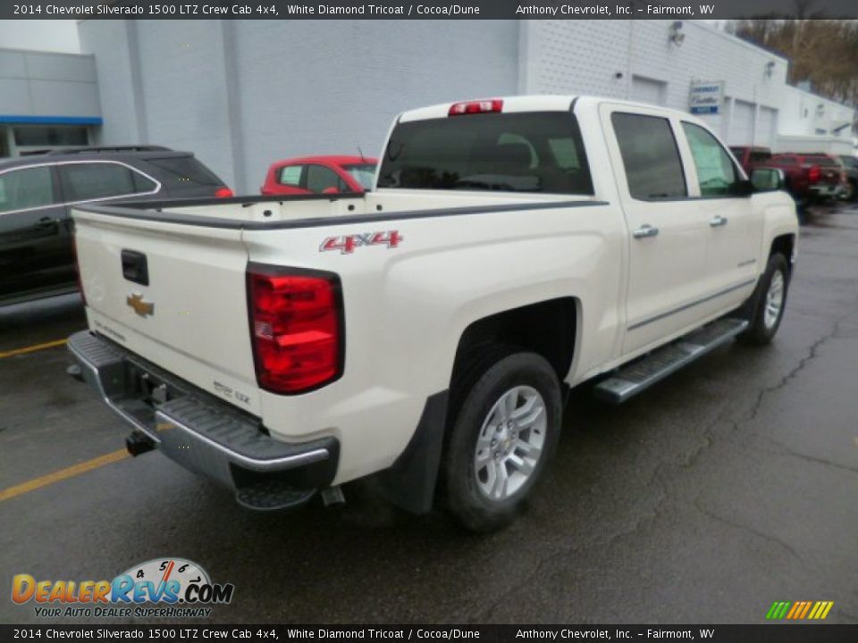 2014 Chevrolet Silverado 1500 LTZ Crew Cab 4x4 White Diamond Tricoat / Cocoa/Dune Photo #7
