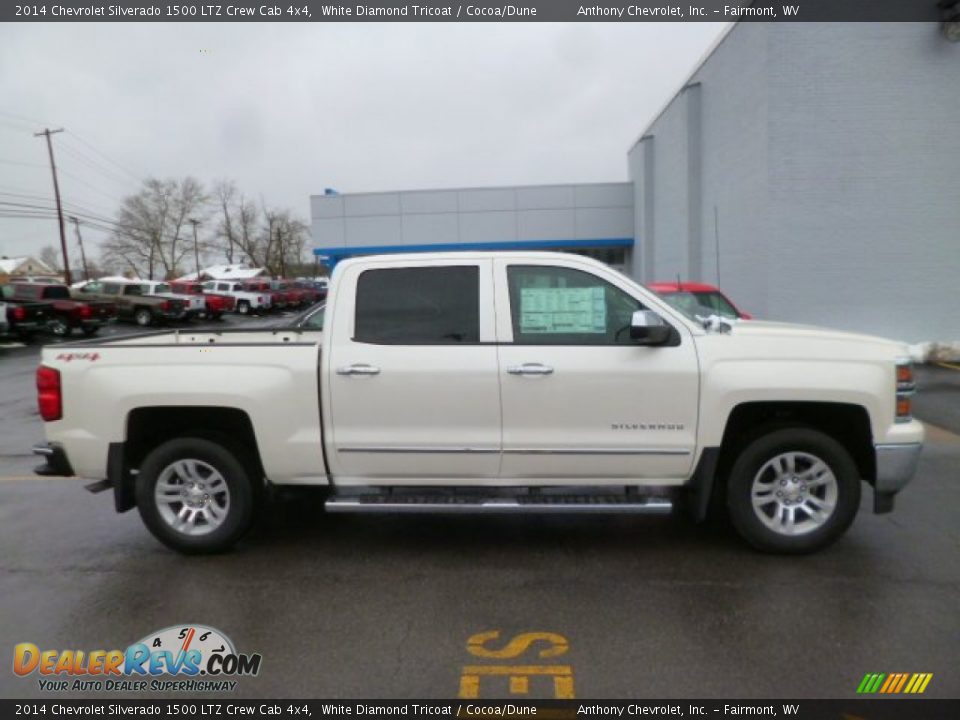 2014 Chevrolet Silverado 1500 LTZ Crew Cab 4x4 White Diamond Tricoat / Cocoa/Dune Photo #8