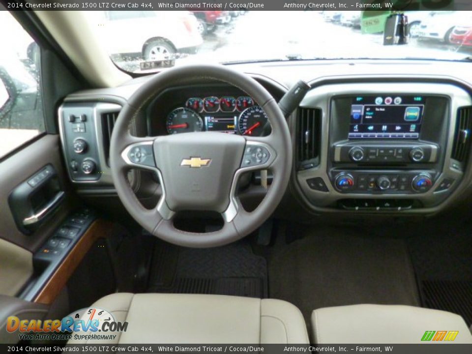 2014 Chevrolet Silverado 1500 LTZ Crew Cab 4x4 White Diamond Tricoat / Cocoa/Dune Photo #13