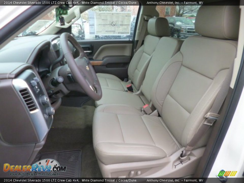 2014 Chevrolet Silverado 1500 LTZ Crew Cab 4x4 White Diamond Tricoat / Cocoa/Dune Photo #14