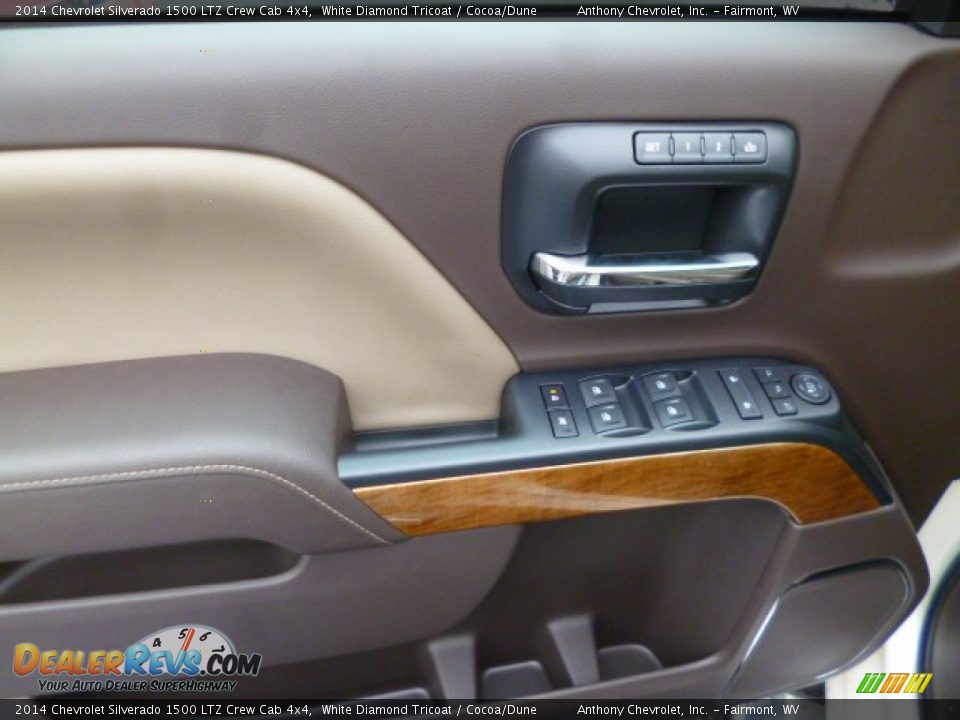 2014 Chevrolet Silverado 1500 LTZ Crew Cab 4x4 White Diamond Tricoat / Cocoa/Dune Photo #16