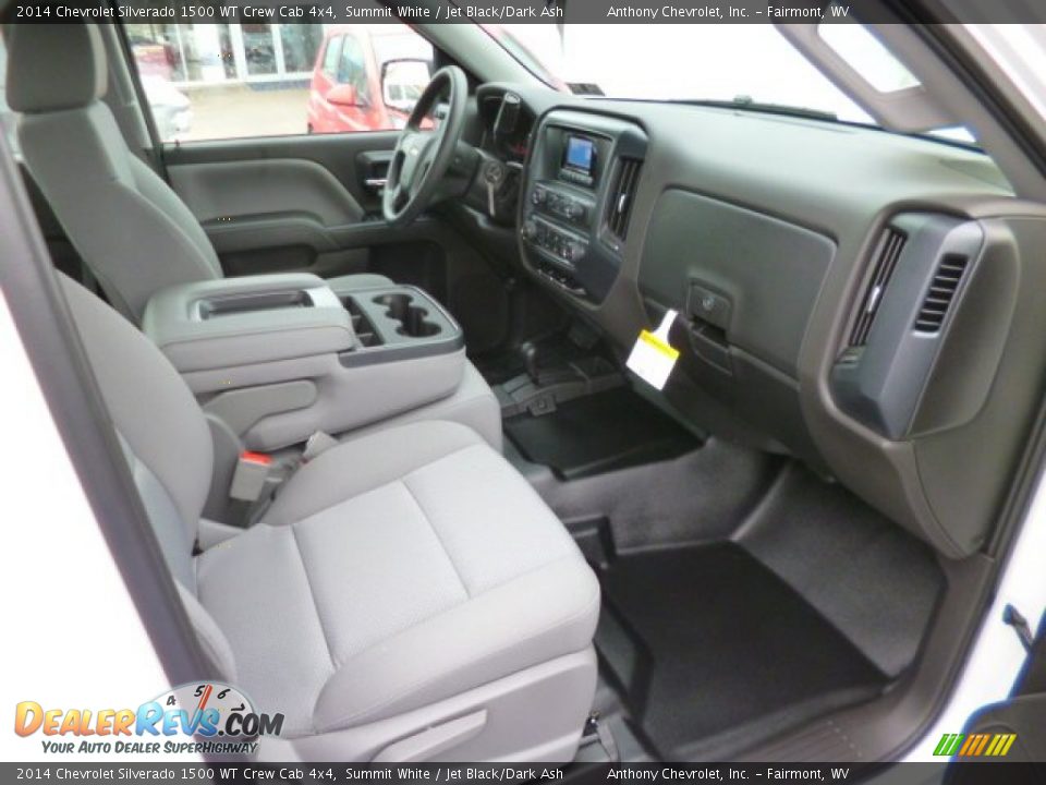 Jet Black/Dark Ash Interior - 2014 Chevrolet Silverado 1500 WT Crew Cab 4x4 Photo #10