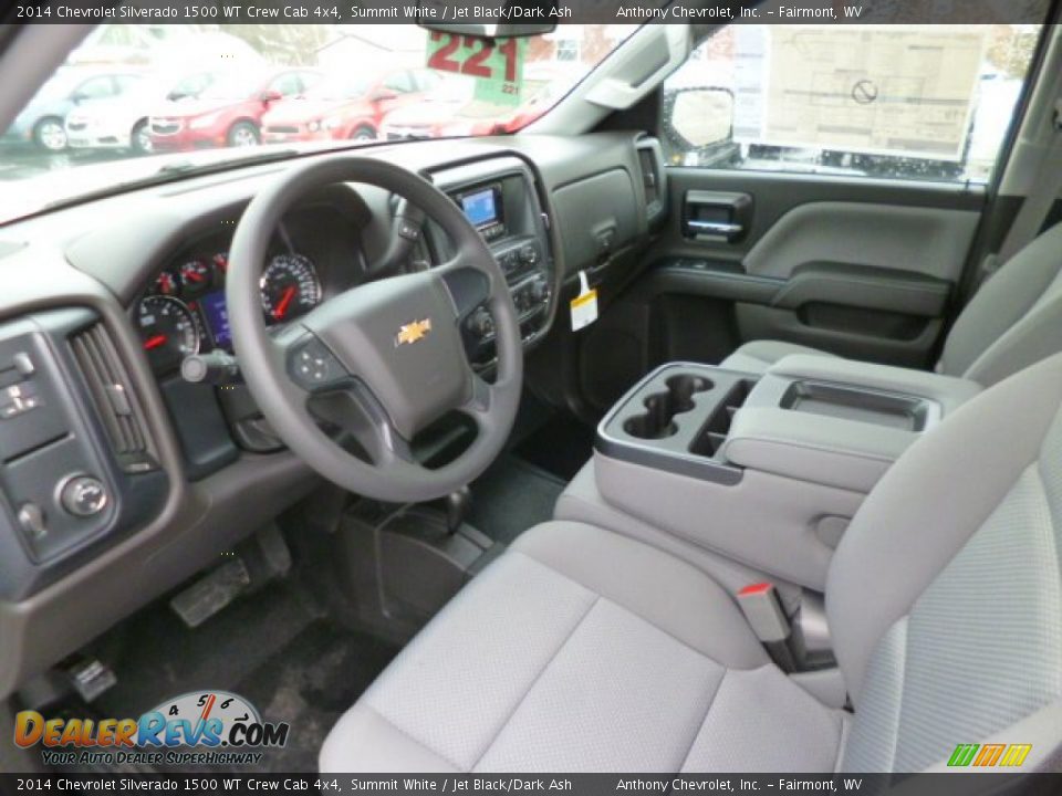 Jet Black/Dark Ash Interior - 2014 Chevrolet Silverado 1500 WT Crew Cab 4x4 Photo #16