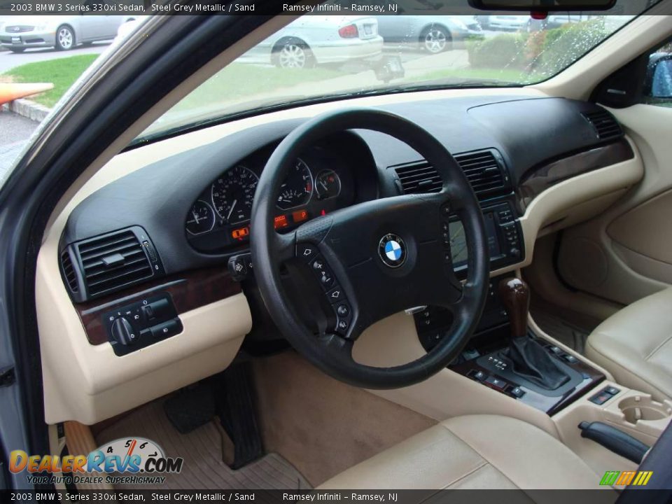 2003 BMW 3 Series 330xi Sedan Steel Grey Metallic / Sand Photo #9