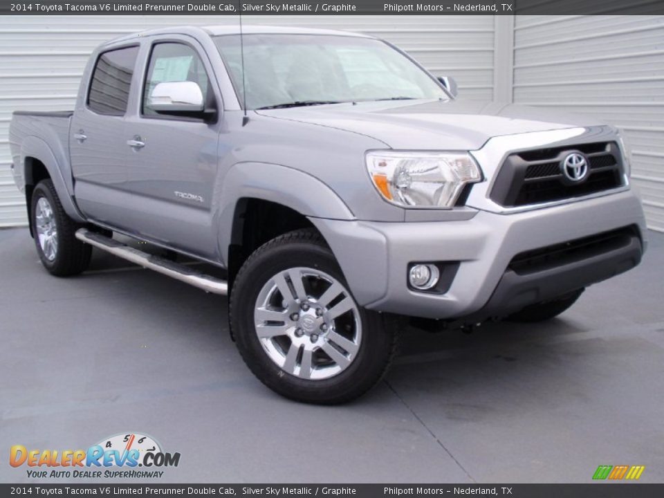 2014 Toyota Tacoma V6 Limited Prerunner Double Cab Silver Sky Metallic / Graphite Photo #2