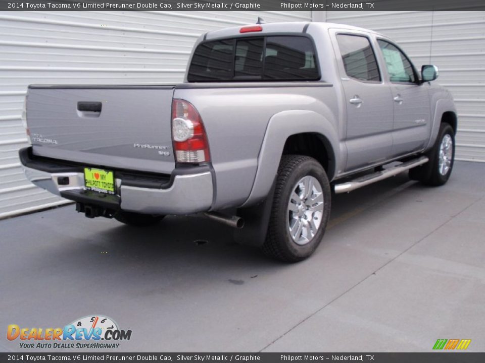 2014 Toyota Tacoma V6 Limited Prerunner Double Cab Silver Sky Metallic / Graphite Photo #4