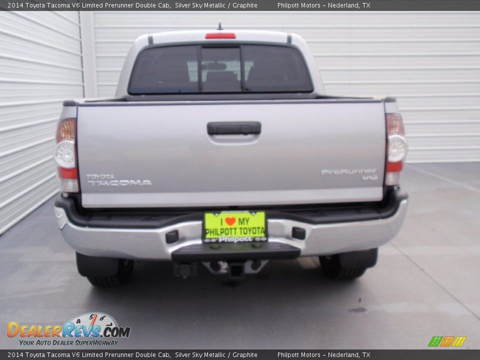 2014 Toyota Tacoma V6 Limited Prerunner Double Cab Silver Sky Metallic / Graphite Photo #5