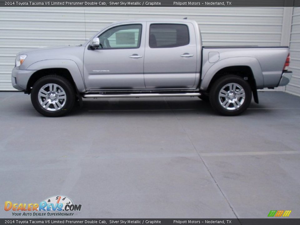 2014 Toyota Tacoma V6 Limited Prerunner Double Cab Silver Sky Metallic / Graphite Photo #6
