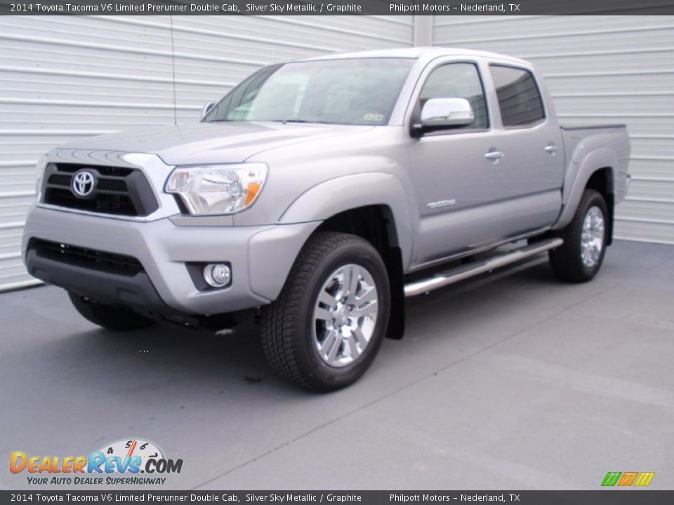 2014 Toyota Tacoma V6 Limited Prerunner Double Cab Silver Sky Metallic / Graphite Photo #7