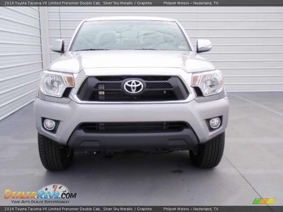 2014 Toyota Tacoma V6 Limited Prerunner Double Cab Silver Sky Metallic / Graphite Photo #8