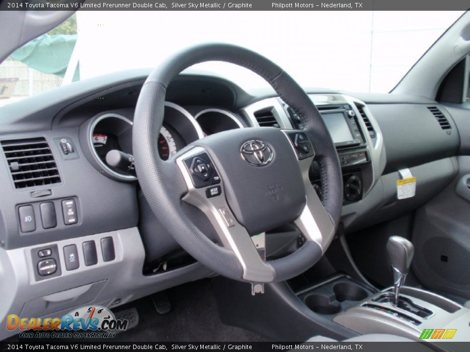 Dashboard of 2014 Toyota Tacoma V6 Limited Prerunner Double Cab Photo #27