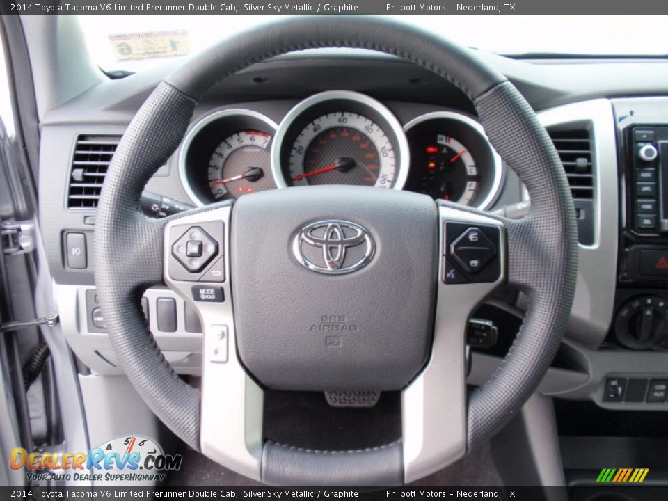 2014 Toyota Tacoma V6 Limited Prerunner Double Cab Steering Wheel Photo #32