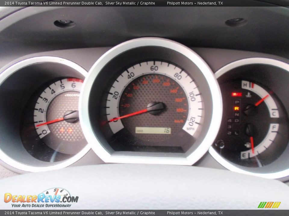 2014 Toyota Tacoma V6 Limited Prerunner Double Cab Gauges Photo #33