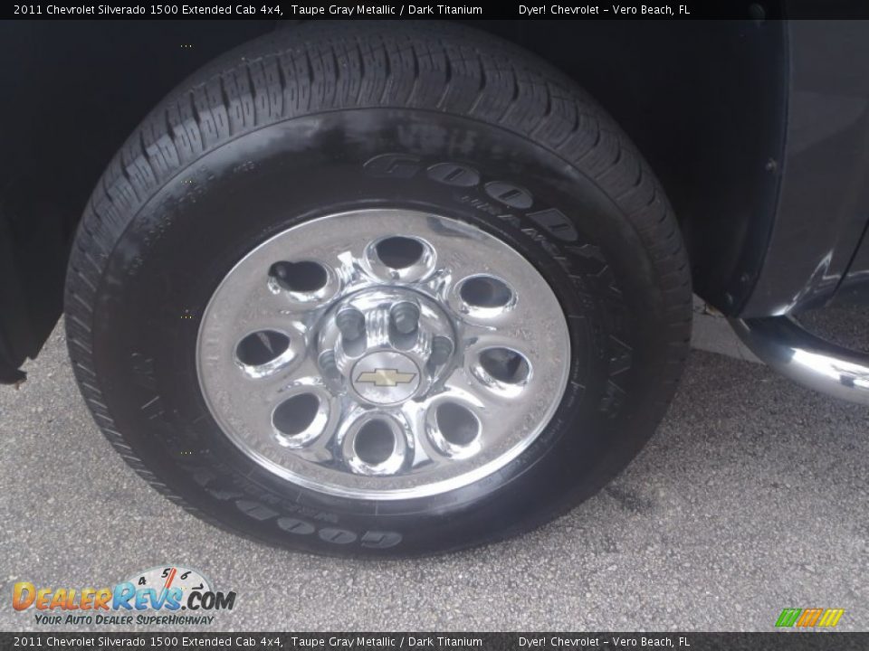 2011 Chevrolet Silverado 1500 Extended Cab 4x4 Taupe Gray Metallic / Dark Titanium Photo #8