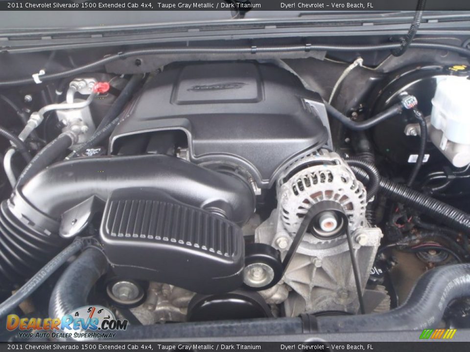 2011 Chevrolet Silverado 1500 Extended Cab 4x4 Taupe Gray Metallic / Dark Titanium Photo #10