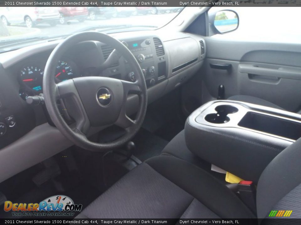2011 Chevrolet Silverado 1500 Extended Cab 4x4 Taupe Gray Metallic / Dark Titanium Photo #12