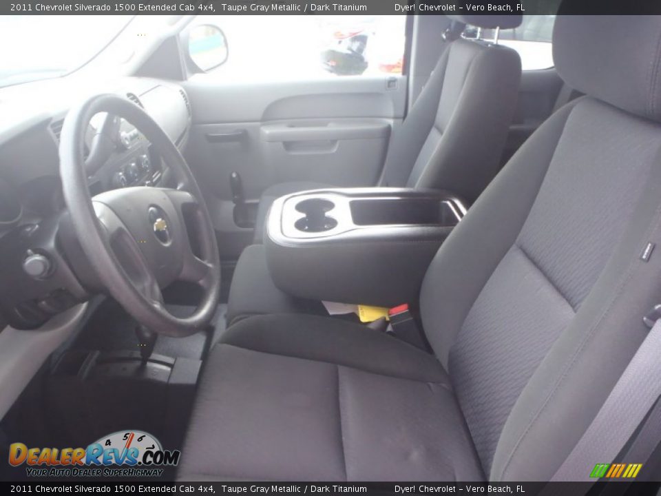 2011 Chevrolet Silverado 1500 Extended Cab 4x4 Taupe Gray Metallic / Dark Titanium Photo #13