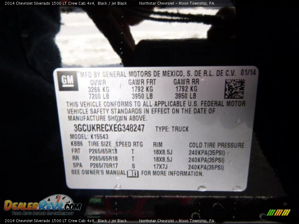 2014 Chevrolet Silverado 1500 LT Crew Cab 4x4 Black / Jet Black Photo #19