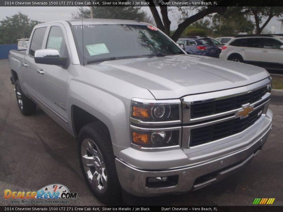2014 Chevrolet Silverado 1500 LTZ Z71 Crew Cab 4x4 Silver Ice Metallic / Jet Black Photo #1