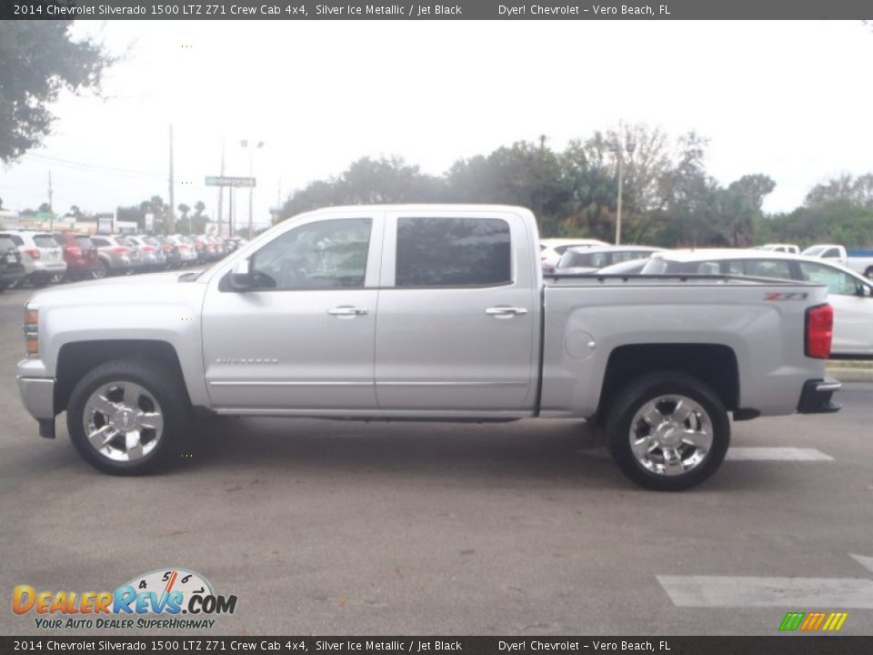 2014 Chevrolet Silverado 1500 LTZ Z71 Crew Cab 4x4 Silver Ice Metallic / Jet Black Photo #4