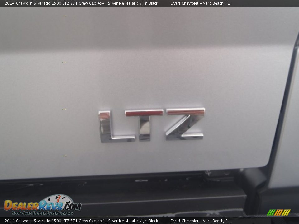 2014 Chevrolet Silverado 1500 LTZ Z71 Crew Cab 4x4 Silver Ice Metallic / Jet Black Photo #7
