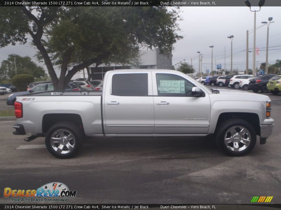 2014 Chevrolet Silverado 1500 LTZ Z71 Crew Cab 4x4 Silver Ice Metallic / Jet Black Photo #11