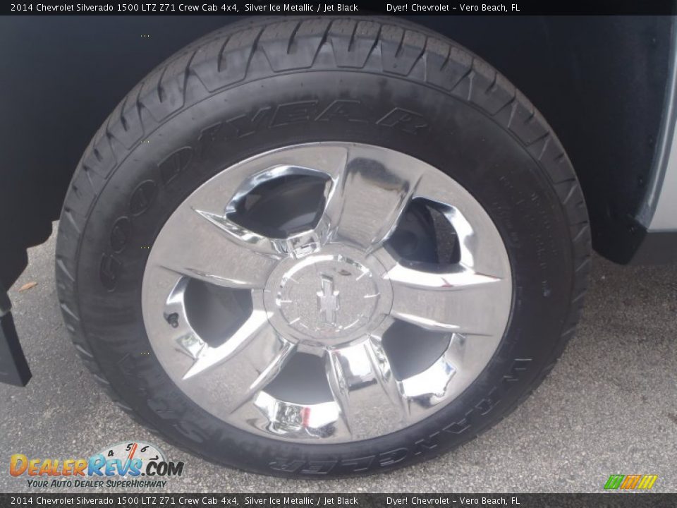 2014 Chevrolet Silverado 1500 LTZ Z71 Crew Cab 4x4 Silver Ice Metallic / Jet Black Photo #12