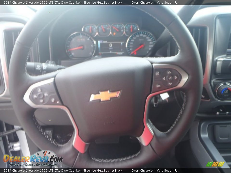 2014 Chevrolet Silverado 1500 LTZ Z71 Crew Cab 4x4 Silver Ice Metallic / Jet Black Photo #18